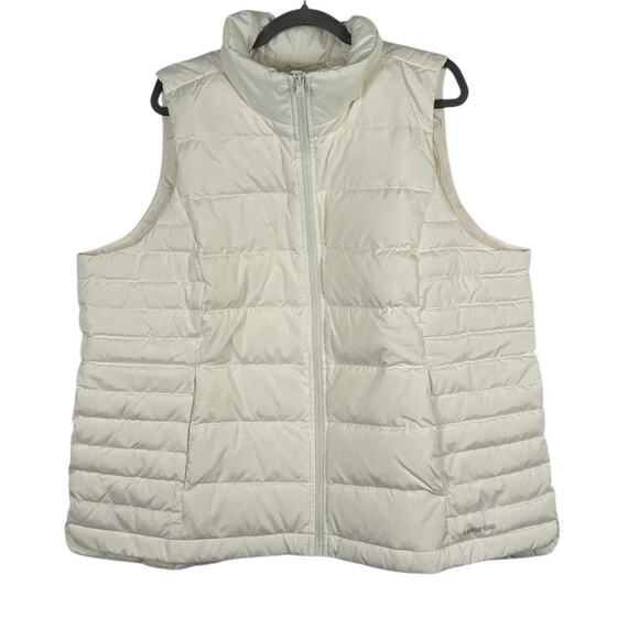 Lands' End Jackets & Blazers - Lands' End White Plus Size Puffer Vest 1X 16W-18W